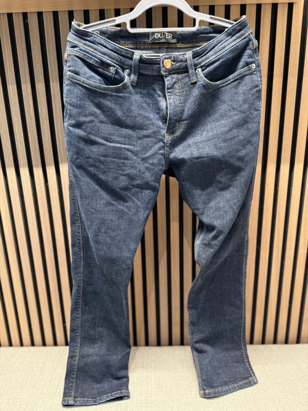 DU/ER Fireside Slim Fit Fleece Lined Jeans Water Resistant Dark Wash 32x30